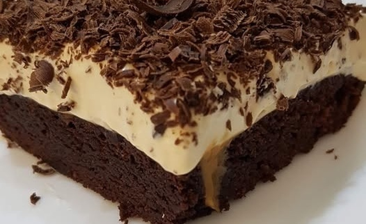 Brownies με Κρέμα Καραμέλας