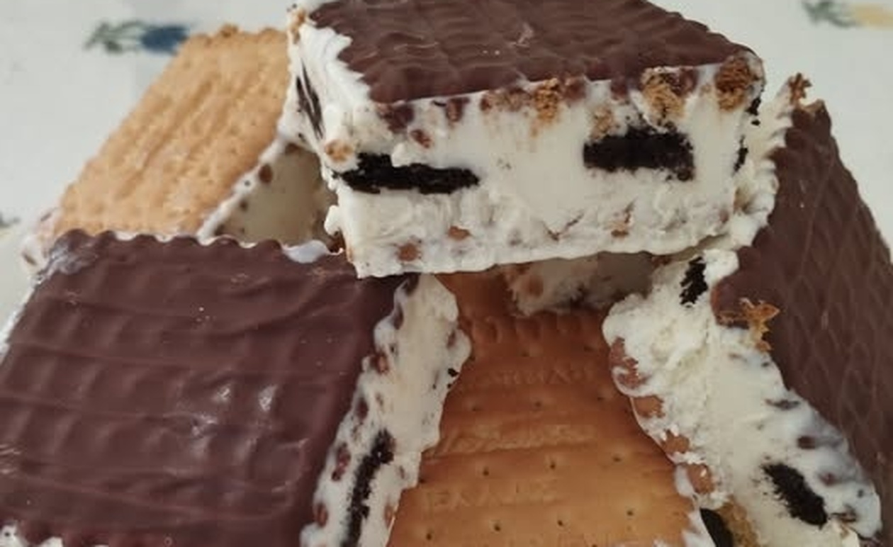 Παγωτό σάντουιτς με oreo