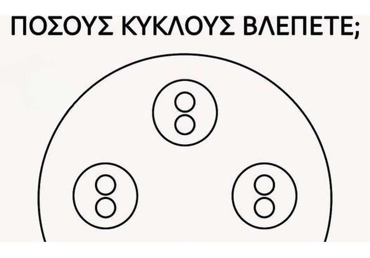 Πόσους κύκλους βλέπετε στην εικόνα; Το οπτικό τεστ που μπερδεύει σχεδόν όλους